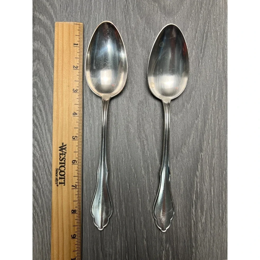 Vtg Solingen Rostfrei Tablespoon Lot of 2 Silver Plate 100 Flatware